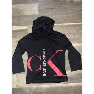 Calvin Klein Jeans Kid's Hoodie Size 5 Black & Red
